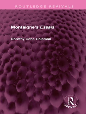 cover image of Montaigne's 'Essais'